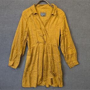 Anthropologie Gold Mini Dress